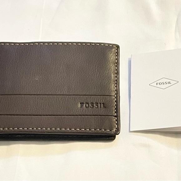 Fossil men wallet 11.4 cm L x 1.9 cm W x 8.9 cm H Lufkin Bifold leather Brown - Picture 6 of 7